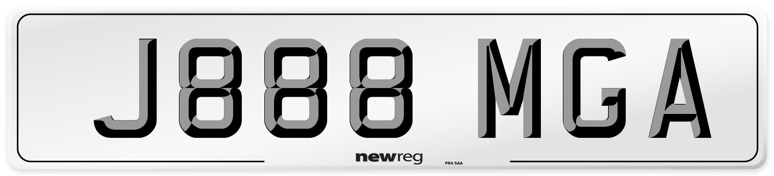J888 MGA Number Plate from New Reg
